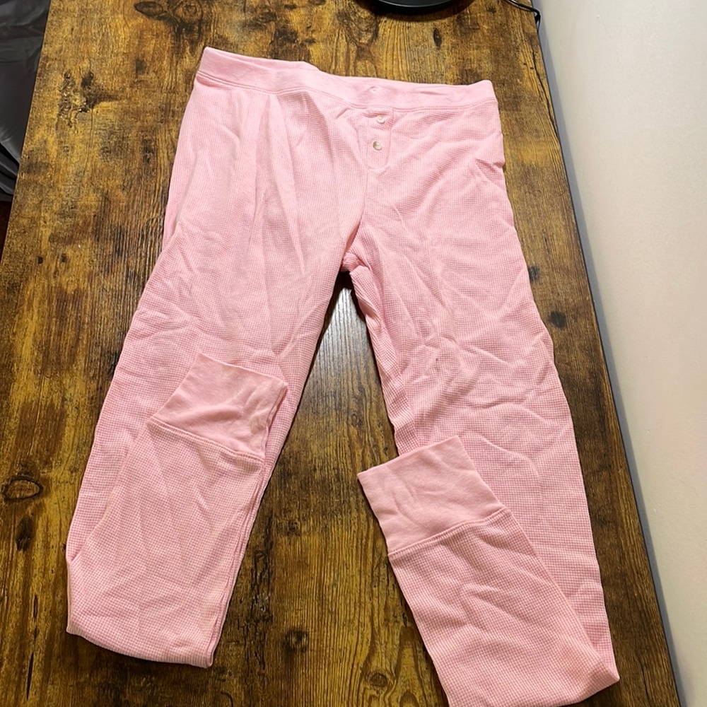 Pink waffle leggings